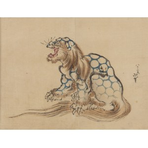Hokusai Katsushika (1760 - 1849 ), Lion, 1891