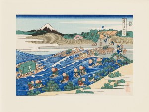Hokusai Katsushika (1760 - 1849 ), Góra Fudżi widziana z Kanaya na drodze Tokaido z cyklu 