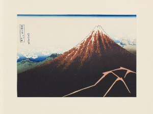 Hokusai Katsushika (1760 - 1849 ), Góra Fudżi i letnia burza , 1981