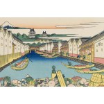 Hokusai Katsushika (1760 - 1849 ), Góra Fudżi i most Nihombashi w Edo z cyklu Trzydzieści sześć widoków góry Fudżi