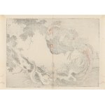 Kono Bairei (1844 - 1895), Rooster and snake from the series Bairei Gafu, 1909