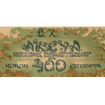 Jozef Mehoffer (1869-1946) Project Akcyi Krakowskie Bank Komercyalny Towarzystwa Akcyjna w Krakowie - 400 Koron.