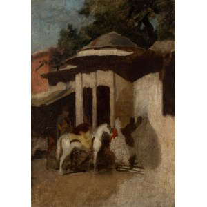 Stanisław Chlebowski (1835-1884), Scena orientalna z jeźdźcami