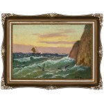 Roman Bratkowski (1869 - 1954), Waves off the coast of Capri.