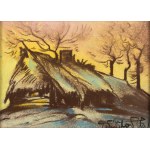 Victor Zin (1925-2007), "Cottage at Sunset."