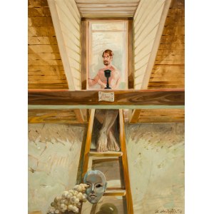 Allan Rzepka (1940-2022), In the studio - a ladder.