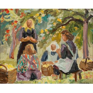 Jan Stańda (1912-1987), In the Orchard.
