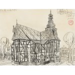 Edward Dwurnik (1943-2018), "Milicz. Church"