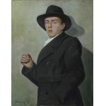 Bolesław Kudewicz, Portret mężczyzny z papierosem, 1932