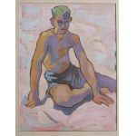 Stefan Wegner, Chłopiec na plaży, 1955