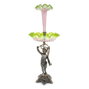 Plateau Art nouveau avec flûte (vers 1910)