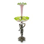 Plateau Art nouveau avec flûte (vers 1910)