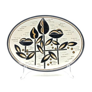 Flower-patterned platter (Jaworzyna Śląska, ca. 1960)