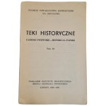 TEKI HISTORYCZNE (Cahiers d'histoire-Historical papers) Tom XI, Londyn 1960-1961