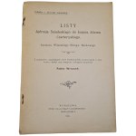 WRZOSEK Adam, éd. - LETTRES DE JĘDRZEJ ŚNIADECKI AU PRINCE ADAM CZARTORYSKI, éd. 1903