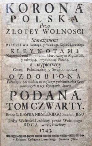 [Herbarz polski] Niesiecki Kacper - Korona Polska [1728 -1743] [komplet, elegancka oprawa]