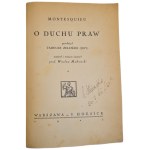 Montesquieu - O duchu praw [Warszawa, 1927]