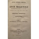 Adam Mickiewicz – Poézia. Zozbierané diela / Ouvres poétiques complètes, zväzok II, [vo francúzštine, 1859]