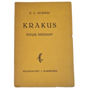 NORWID Cyprian Kamil - KRAKUS. KSIĄŻĘ NIEZNANY. Tragedya