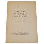 WYSZYŃSKI, Stefan, Rev. — THE SPIRIT OF HUMAN LABOR. Lectures on Work, 1946 edition