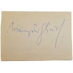 GLIŃSKI WIEŃCZYSŁAW - autograf na zaproszeniu z 1972 r.