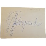 MAREK PEREPECZKO - autograph on an invitation from 1971