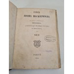 Adam Mickiewicz, Writings, Volume 4, Paris, 1844. The last edition published during the poet's lifetime. PROFESSORIAL edition