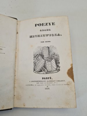 Mickiewicz Adam Poezye tom II Paryż 1828