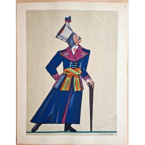 Zofia Stryjeńska (1891, Kraków – 1976, Geneva), Peasant from Wilanów near Warsaw, Plate VII from the portfolio Polish Peasants' Costumes, 1939