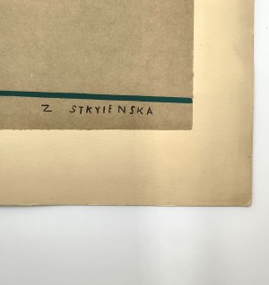 Stryjeńska Zofia (1894 Kraków - 1976 Genewa), Strój ludowy z Małopolski, plansza V z teki „Polskie stroje ludowe”