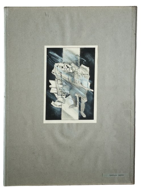 Tadeusz Ramik, bez tytułu, Kompozycja tuszem i farbą