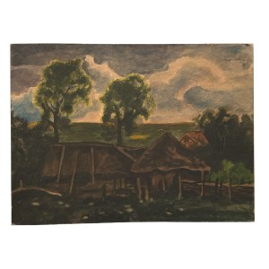 Unknown artist, Country Farmstead, 1938