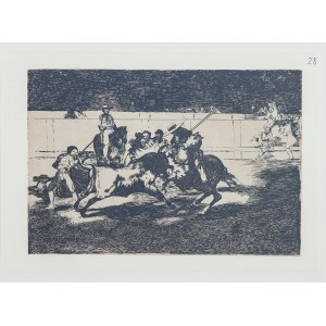 Francisco GOYA (1746-1828) – według, Plansza 28 – Rendon walczący z bykiem