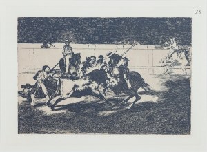 Francisco GOYA (1746-1828) – według, Plansza 28 – Rendon walczący z bykiem