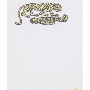 Roman OPAŁKA (1931-2011), Tygrys, Ilustracja do książki Roberta Stillera Skamieniały statek, 1967