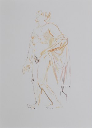Oskar KOKOSCHKA (1886-1980) – według, Z greckiego szkicownika: Posąg ze świątyni Apolla