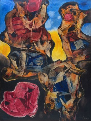 Alfred Lenica (1899-1977), Niepokój na plaży, 1965