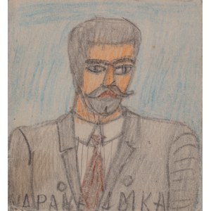 Nikifor Krynicki (1895-1968), Ritratto di uomo barbuto
