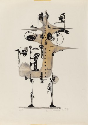 Lucjan Mianowski (1933 Strzemieszyce - 2009 Poznań), Bez tytułu, 1957