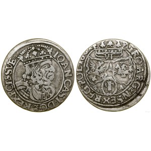 Polska, szóstak, 1661 GB-A, Lwów