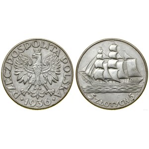Poland, 5 zlotys, 1936, Warsaw