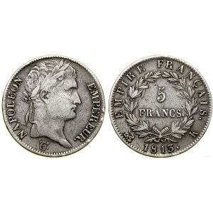 France, 5 francs, 1813 K, Bordeaux