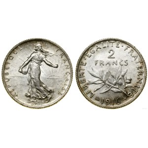 Francja, 2 franki, 1916, Paryż