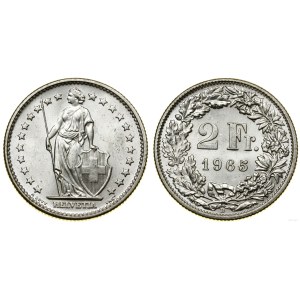 Switzerland, 2 francs, 1965 B, Bern