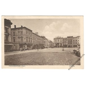 [ZĄBKOWICE ŚLĄSKIE. Rynek] Frankenstein i. Schl. Oberring. Wyd. Heiss & Co.