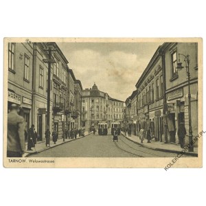 [TARNÓW. Ulica Wałowa. Tramwaj] Tarnów. Walowastrasse [Stempel Der Finanzinspekteur Tarnow Distrikt Krakau]