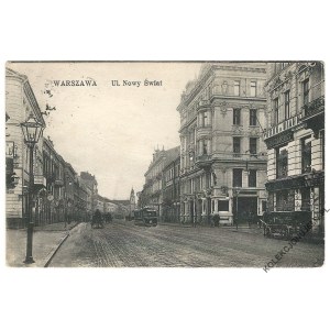 WARSAW. Nowy Świat Street. Published by B. and C. Rzepkowicz