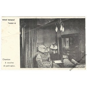 [WARSAW. Hotel Bristol] Hôtel Bristol, Warsaw. Bedroom and small living room. Published by R. Krupecki