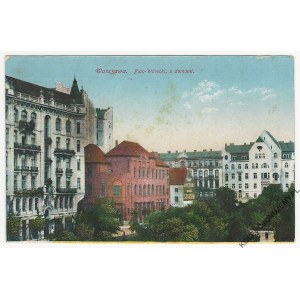WARSZAWA. Plac Warecki, z domami