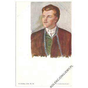 [Portrait of a Man in Folk Costume] Painted by Konstanty Kietlicz-Rayski. Published by H. Altenberg, Lviv